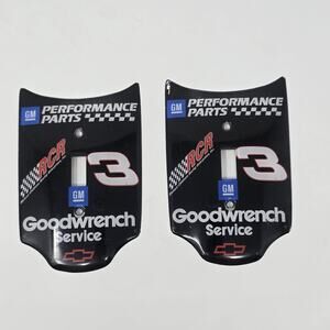 Dale Earnhardt #3 NASCAR Light Switch Wall Plate Set of 2 Plastic - PreOwned